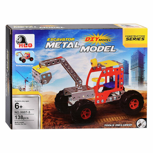 Конструктор X607-3 Трактор фермерский-2 (138 дет.) в коробке конструктор playmobil 1 2 3 70125 экскаватор 6 дет