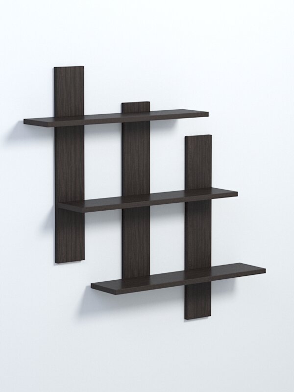 Полка настенная "вайб" №2, Дуб Венге. Производитель товара - компания Westcom.