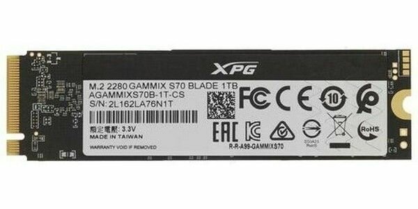 SSD накопитель A-Data XPG Gammix S70 Blade 1ТБ, M.2 2280, PCI-E x4, NVMe - фото №16