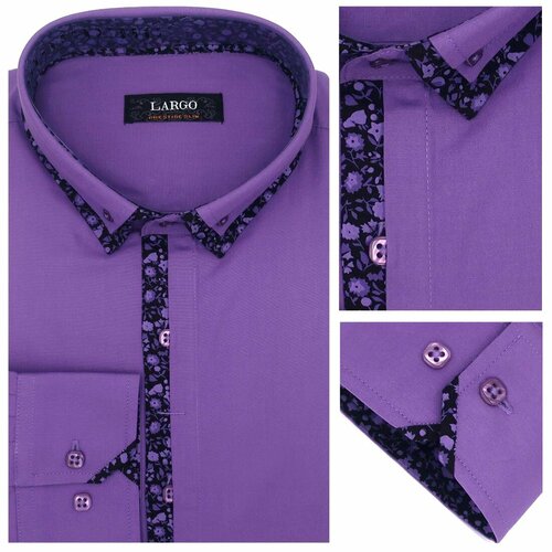 Рубашка Largo, размер S, фиолетовый