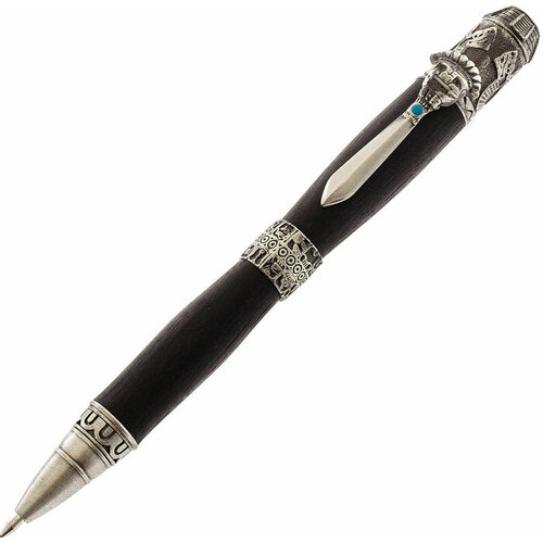 Ручка из мореного дуба Майа в футляре, матовый хром ручка из мореного дуба пуля мини в футляре позолота