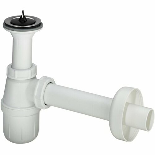 Сифон бутылочный VIEGA 309312 114х40 горизонтальный отвод с пробкой и прокладкой пластик 725₽