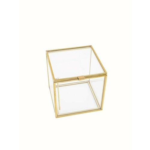 Шкатулка для хранения ювелирных украшений бижутерии стекло