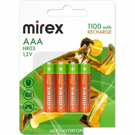 Аккумулятор Mirex AAA 1100mAh 4 шт HR03-11-E4