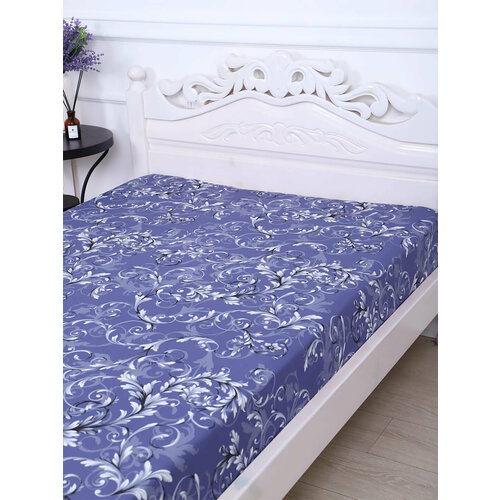 Простыня поплин - Валенсия, цвет сине-сиреневый Размер 150х215