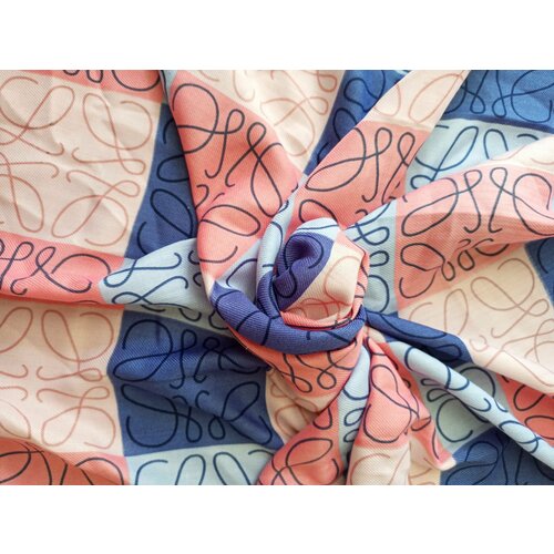 фото Платок , синий, розовый victoria