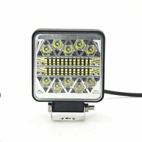 Фара светодиодная дополнительная 42 LED 42W 12-24V (квадрат) 105*130*35 ближний