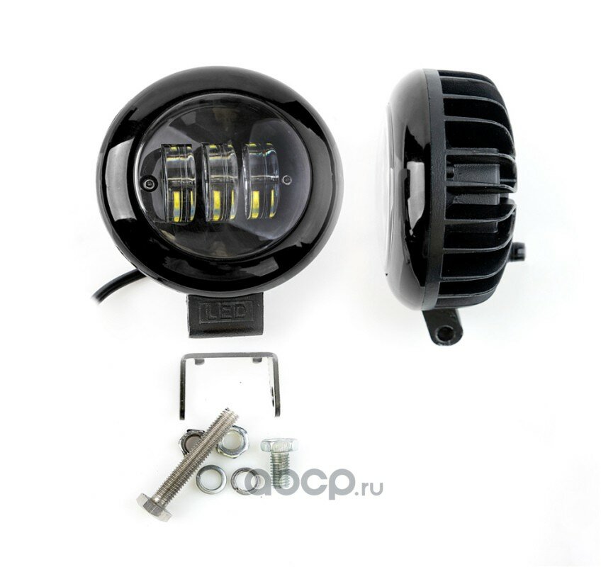 Фара светодиодная дополнительная 3 SMD 30W, 10-30V, 120*115*60 дальний