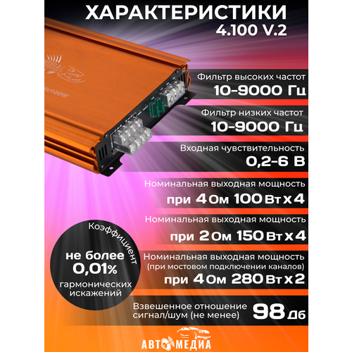 Автомобильный усилитель DL Audio Barracuda 4.100 V.2