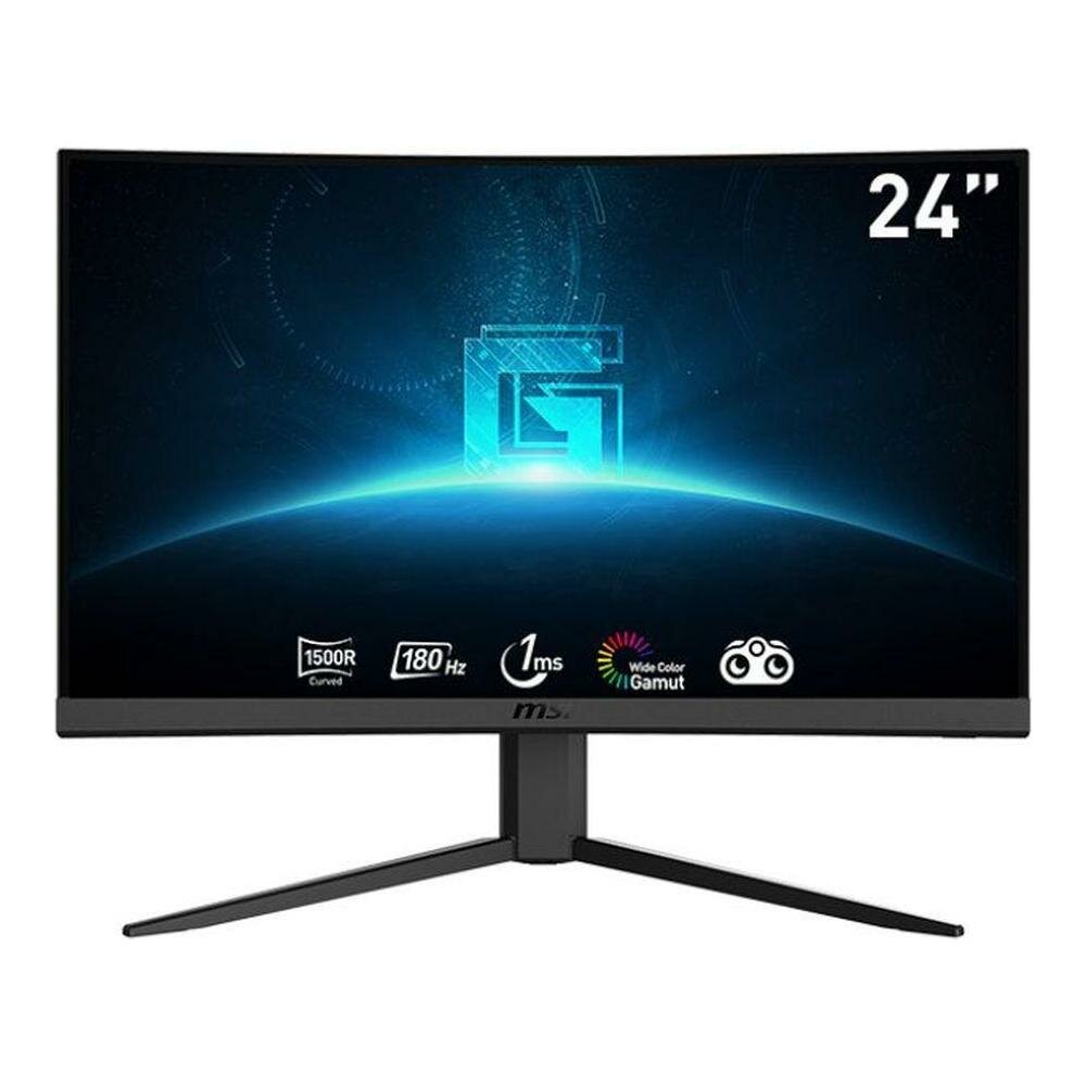 MSI G24C4 E2 23.6" 16:9 FHD(1920x1080) VA Curve 1500R, 1ms(MPRT), 3000:1, 100M:1, 250nit, 178/178, 2xHDMI 2.0, 1xDP 1.2, Tilt, VESA, 180HZ, Black, 1y