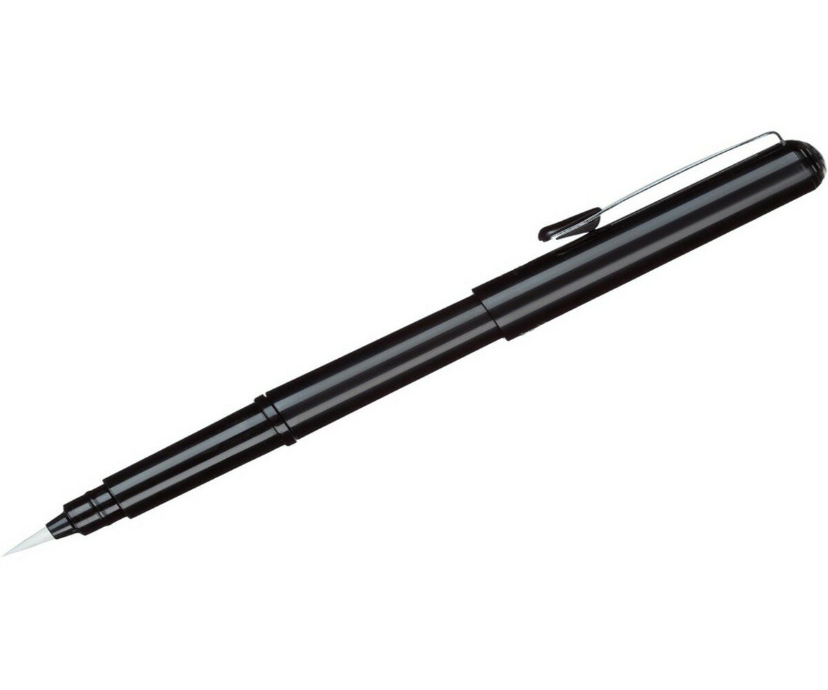 Ручка-кисть для каллиграфии Pentel "Brush Pen" цвет черный, в комплекте 4 картриджа - фото №16