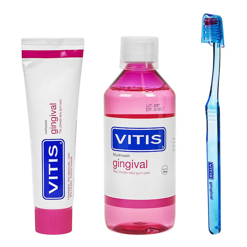 Dentaid Vitis Gingival набор средств для ухода за деснами набор для ухода за деснами vitis gingival kit 4 шт