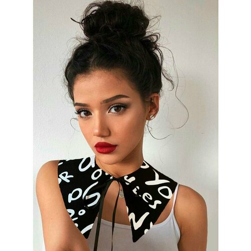 Съемный воротник Парижанка, черный/белый