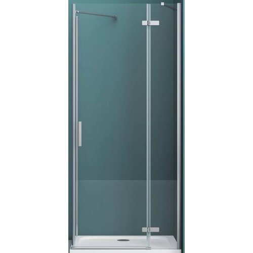 Душевая дверь в нишу BelBagno Kraft 90 (KRAFT-60/30-C-Cr-R) правая, профиль хром/стекло прозрачное душевая дверь belbagno kraft 90 kraft 60 30 c cr r правая профиль хром стекло прозрачное