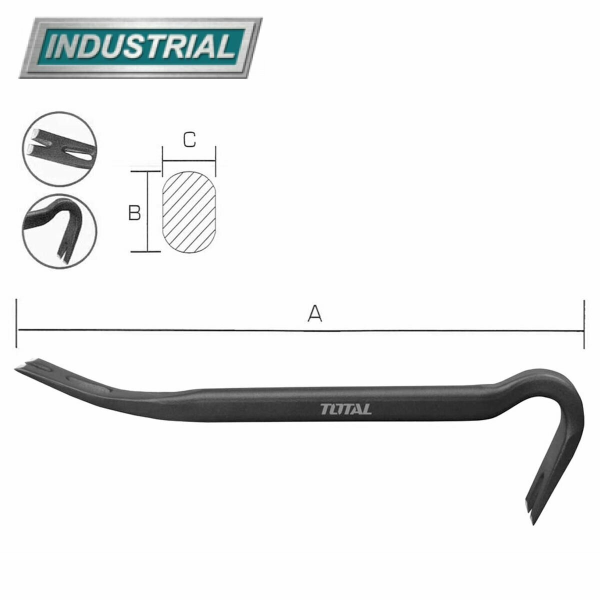 фото Лом-гвоздодер 350 мм TOTAL