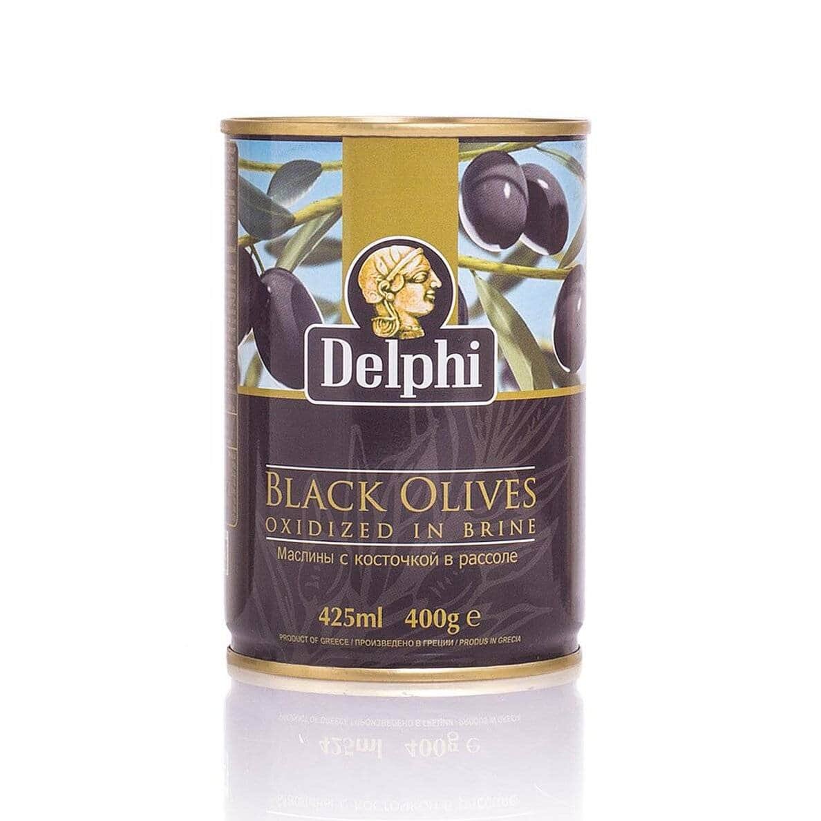Маслины с/к в рассоле Delphi Superior 261-290 400 г.