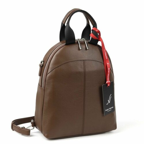 фото Рюкзак sergio valentini, фактура гладкая, коричневый