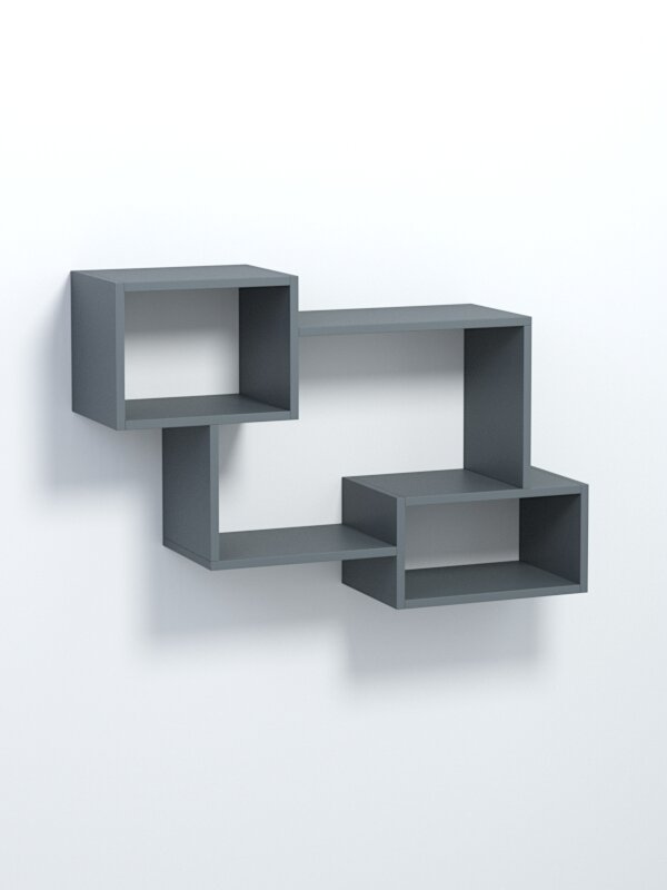 Полка настенная "вайб" №4, Темно-серый. Производитель товара - компания Westcom.