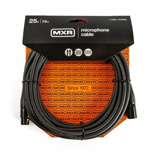 dcist1rr mxr коммутационный кабель 30см стерео dunlop DCM25 MXR Микрофонный кабель, 7.6м, Dunlop