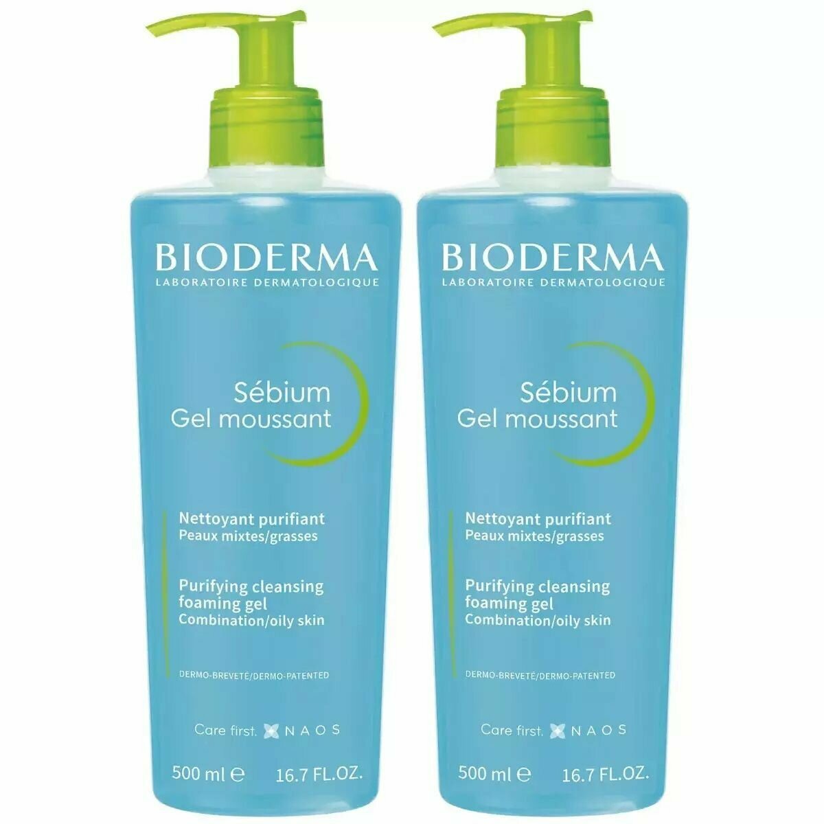 Bioderma Sebium Очищающий гель для жирной и проблемной кожи, 2х500 мл