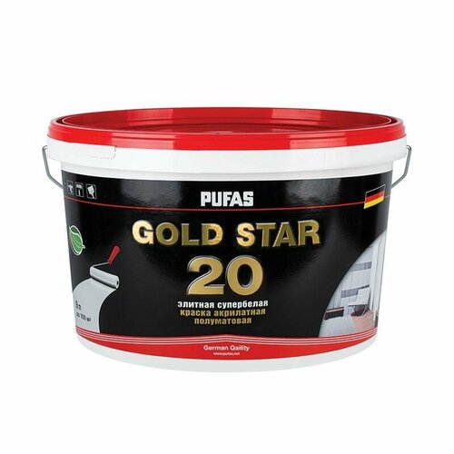 Пуфас GOLD STAR 20 Краска акрилатная полумат. Основа А мороз. (9л-11,1кг)
