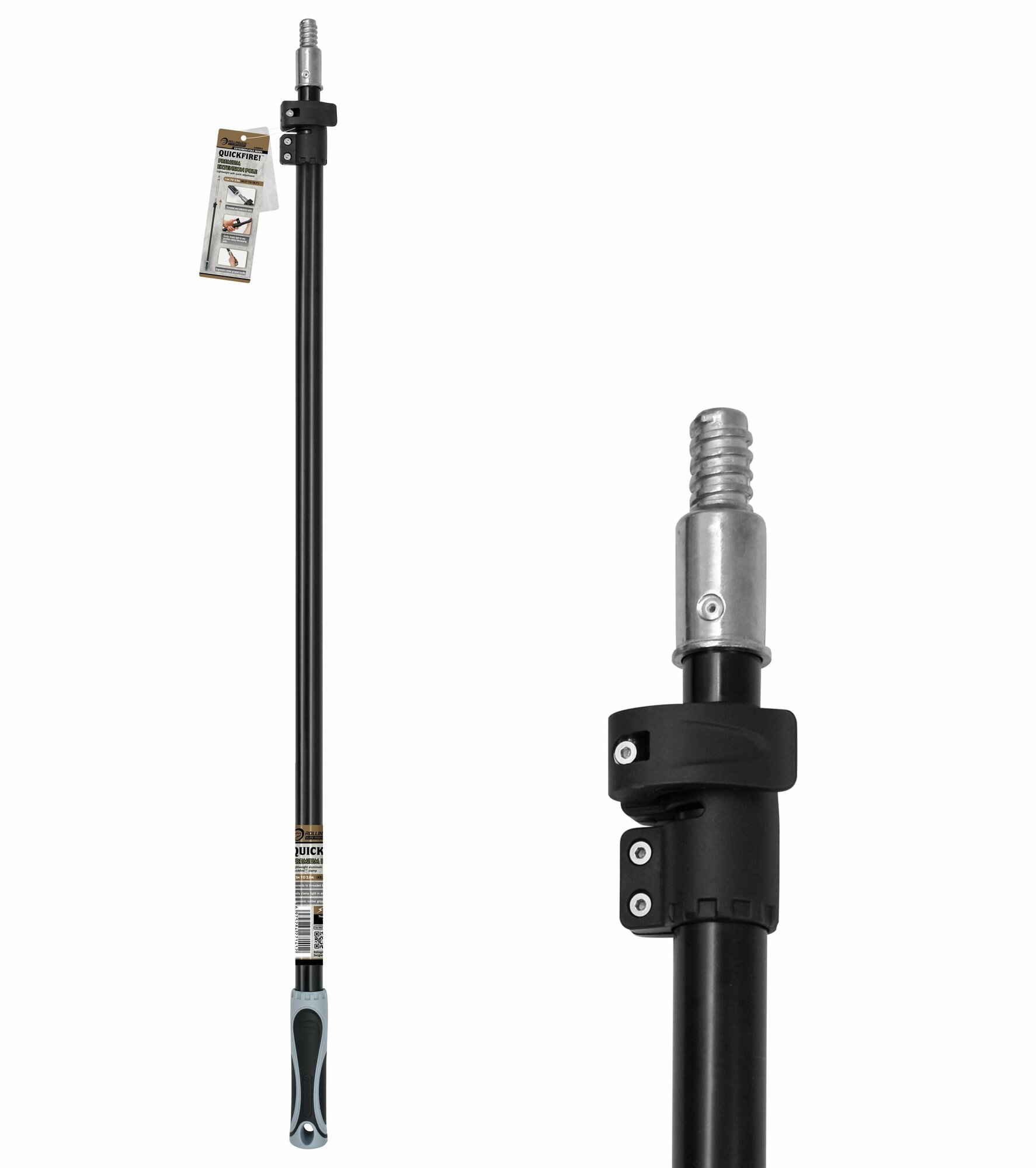 фото Телескопический удлинитель Rollingdog QuickFire Premium Extension Pole 110-200 см, алюминий, 2 секции, резьбовое соединение