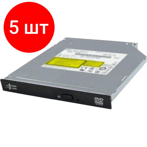 Комплект 5 штук, Привод для ПК LG DVD-RW GTC2N черный SATA slim внутренний oem привод blu ray lg bh16ns40 черный sata oem