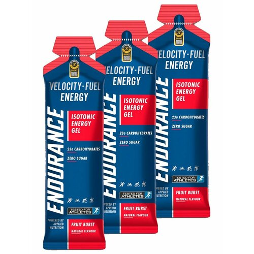 applied nutrition endurance velocity fuel energy isotonic gel 60г апельсин APPLIED NUTRITION, Endurance Velocity Fuel ENERGY Isotonic Gel, 3x60г (Фруктовый)