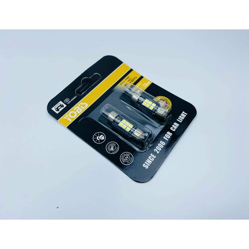 Светодиодные габаритные и салонные LED лампы Festoon (C5W) Yobis C5W White 6LED CANBUS 36мм, 1.7W, 12V, цвет белый 5500K, к-т 2шт