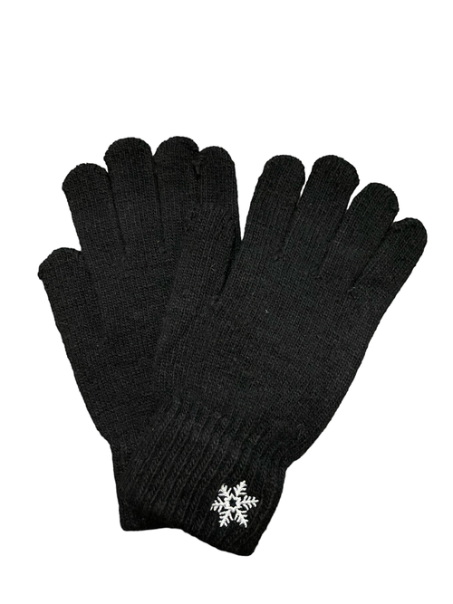 Перчатки Снежинка, размер OneSize, черный