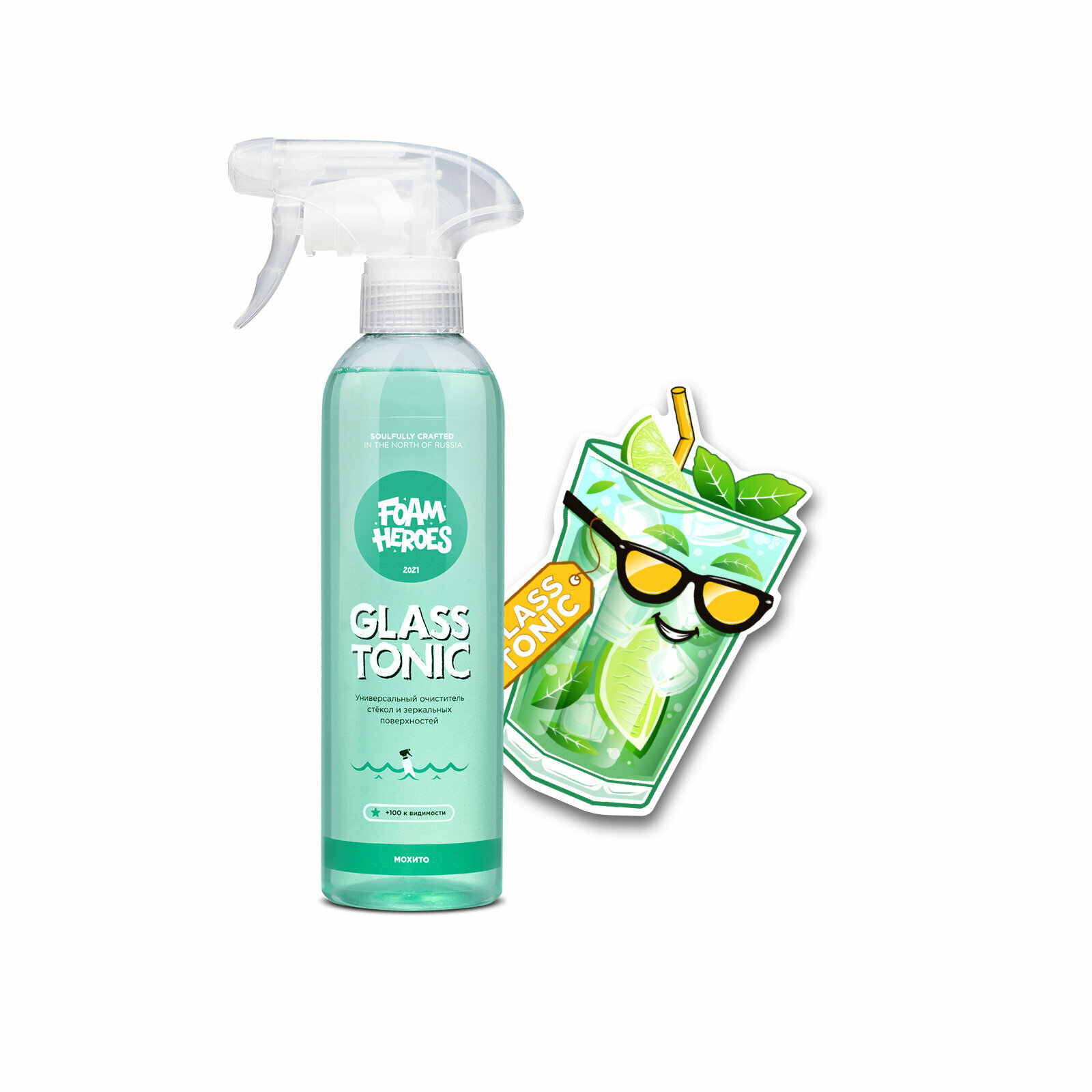 Foam Heroes Glass Tonic универсальный очиститель стекол, 500мл — фото 3