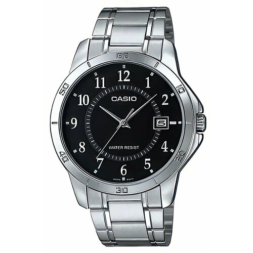 фото Наручные часы casio наручные часы mtp-v004d-1b, черный, серебряный