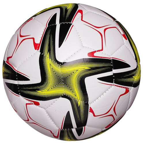 Футбольный мяч Junfa белый с желто-черными звездами 22-23 см мяч футбольный с желтыми звездами 22 23 см junfa toys [l398 желтыезвезды]