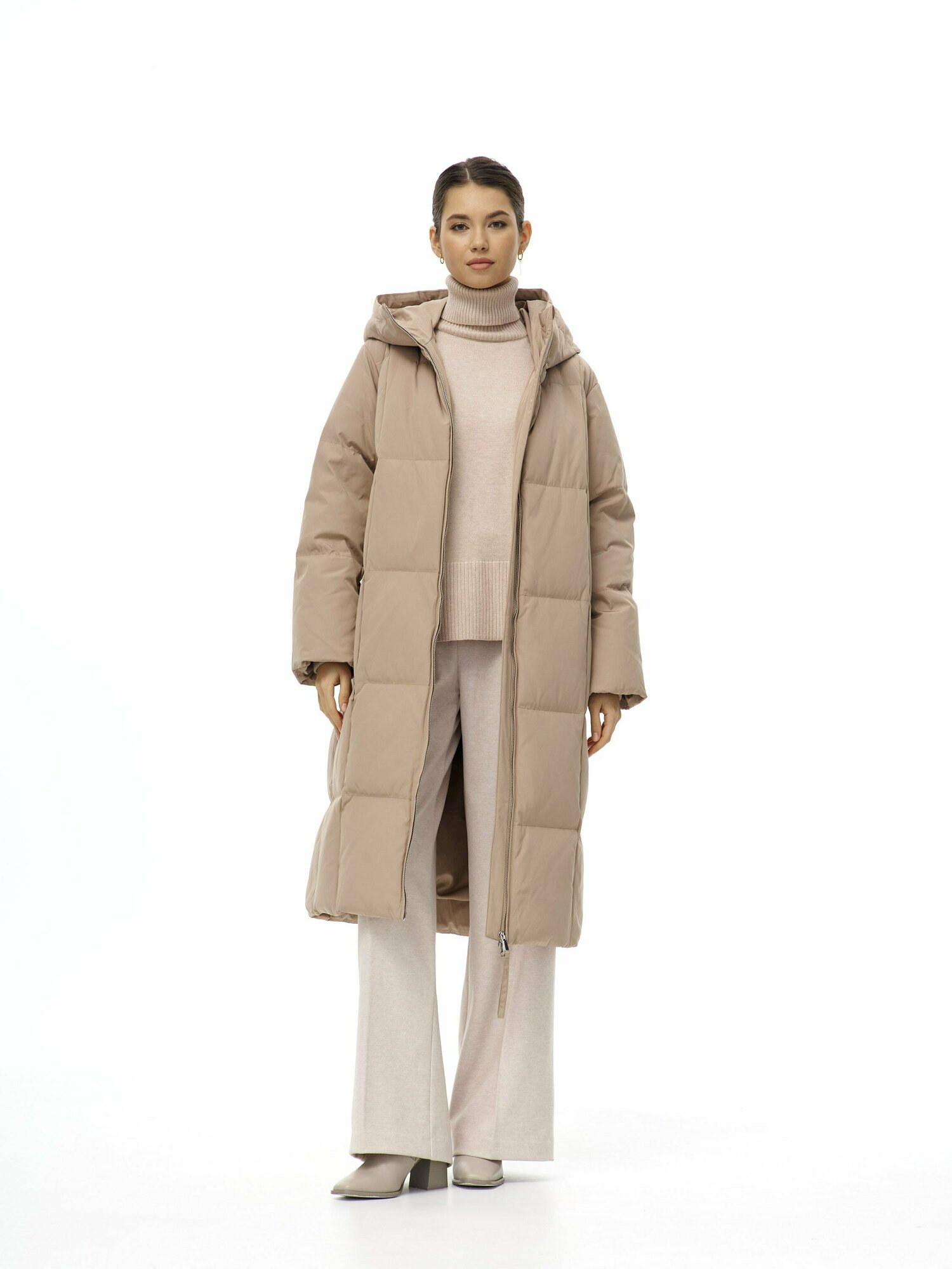 Пуховик silverfox бежевый 