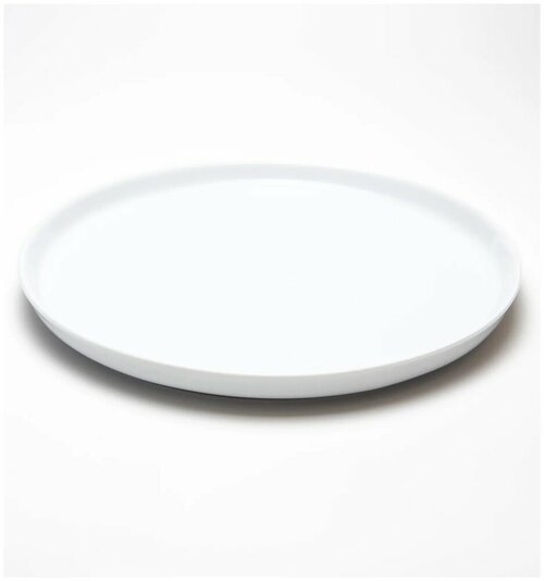 Тарелка обеденная вертикальный борт Gural Porcselen Bilbao, 27 см, молочно-белая