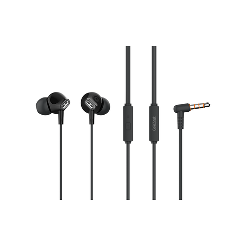 Проводные наушники-вкладыши спортивная стереогарнитура Hi-Fi наушники с тяжелыми басами Celebrat G21 черный 50000₽