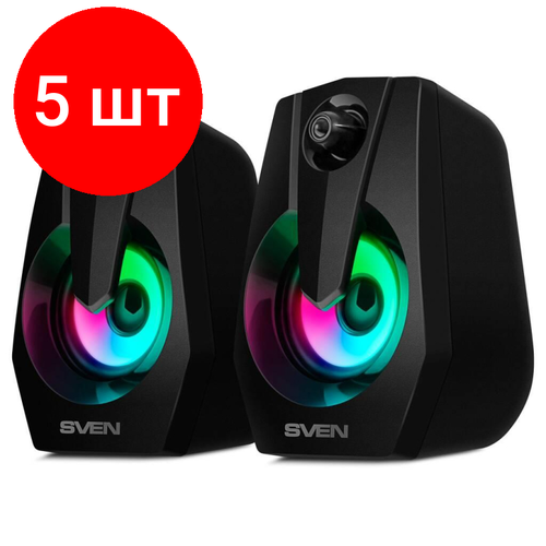 Комплект 5 штук Колонки 20 Sven АС SVEN 370 черный 6 Вт питание USB SV-020552 974900₽