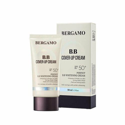 Bergamo Увлажняющий солнцезащитный ВВ тональный крем Perfect BB Cover-Up Cream SPF 50+PA+++ 50 мл вв крем омолаживающий с улиточным муцином spf 50 pa 50 мл