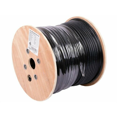 Кабель F/UTP 4 пары кат.5e , (чистая медь) ,24AWG (0.5мм), внеш. черн. (уп.305м)