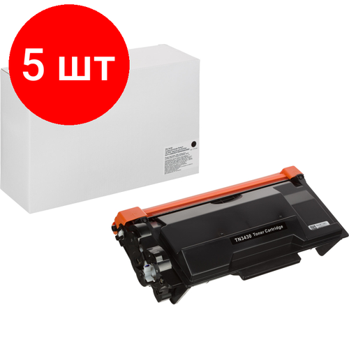 Комплект 5 штук, Тонер-картридж Retech TN-3430 чер. для Brother DCP-L5500DN/5750DW/6400/6900