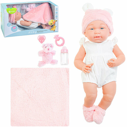 Пупс DF16-009G с аксессуарами, в коробке