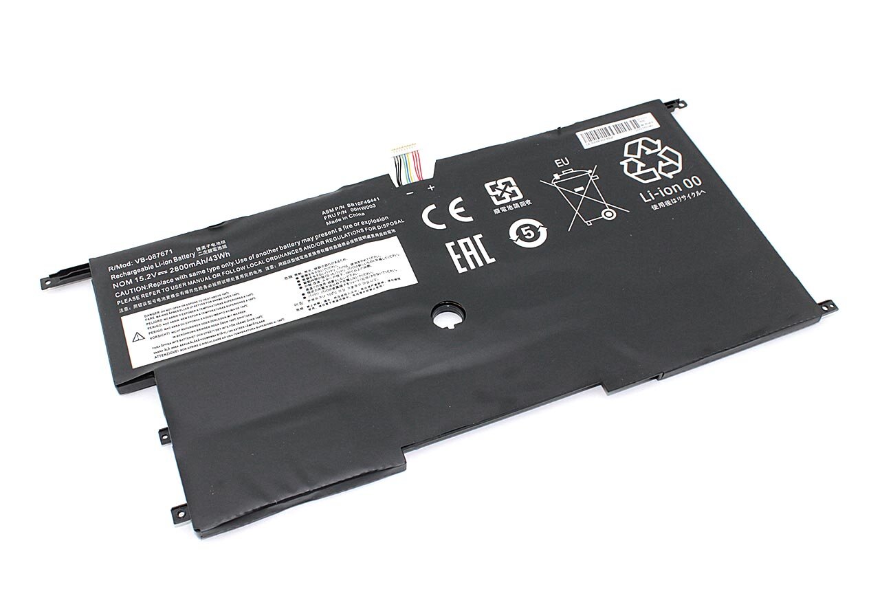 Аккумулятор для ноутбука Lenovo ThinkPad New X1 Carbon 20BTA01TCD 152V 2800mAh PN: 00HW002