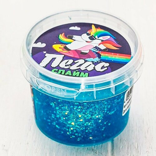 Слайм «Пегас» Битое стекло, Синий, 90 г