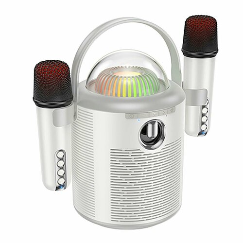 Портативная колонка с микрофонами портативная акустика Hoco белого цвета 499000₽