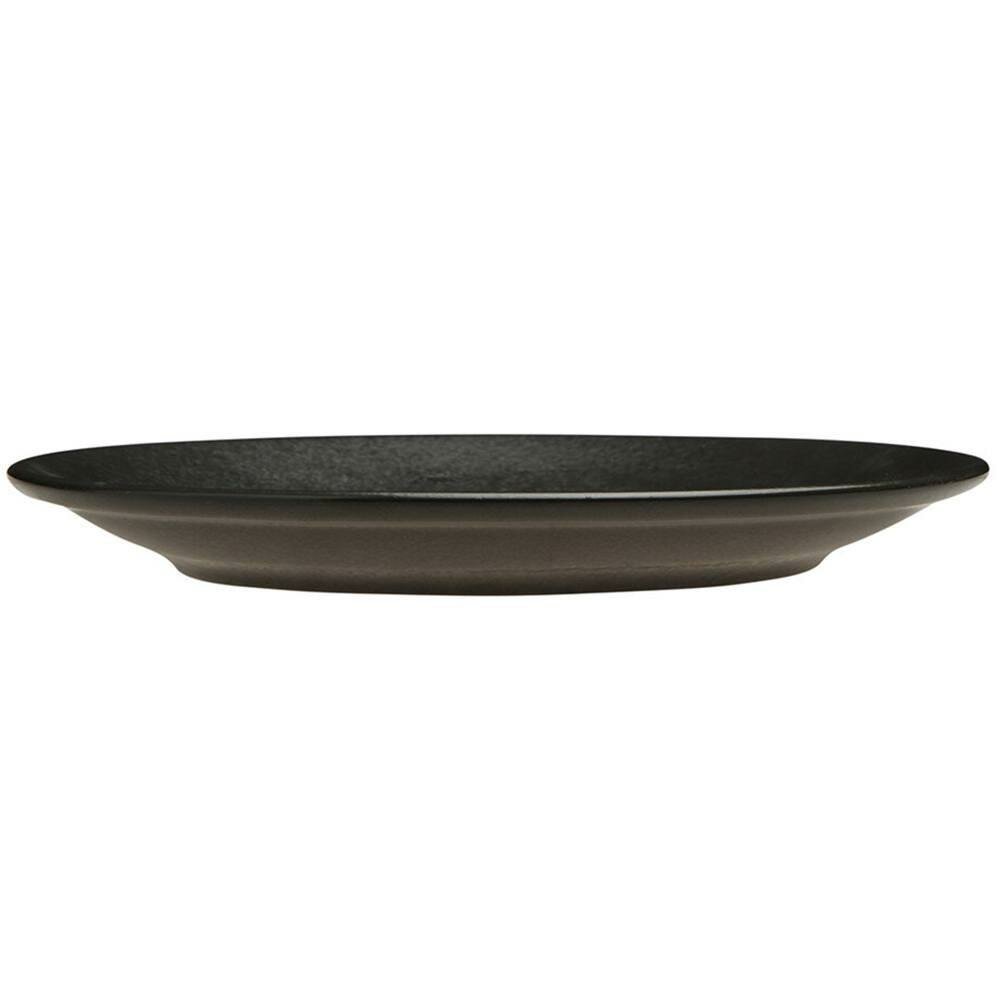 Тарелка 24 см безбортовая фарфор цвет черный Seasons