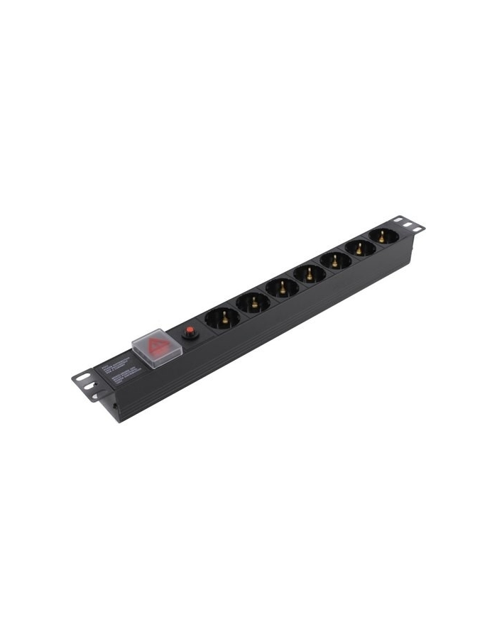 Exegate EX280837RUS Блок розеток ExeGate ServerPro PDU-19H702 Al-7S-C14-SW-O, 19",1U,алюм, 7Sch, С14, защита от перегр - фото №5