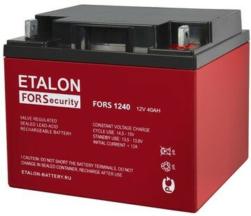 Аккумулятор 12В 40Ач | код 200-12/40S | Etalon battery (1 шт.)