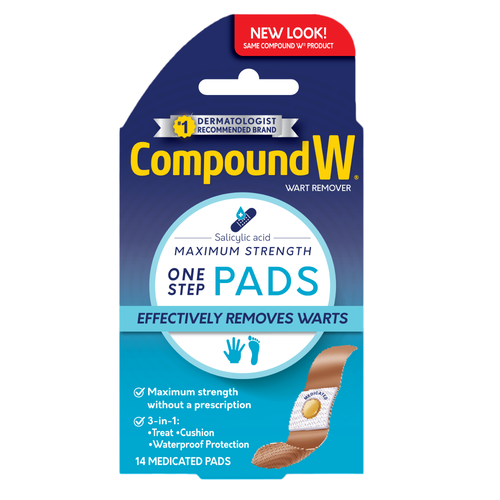 Compound W One Step Pads пластыри для удаления подошвенных и обычных бородавок/быстрое действие/лечение бородавок/перевязка/пластырь на ногу/лечебный