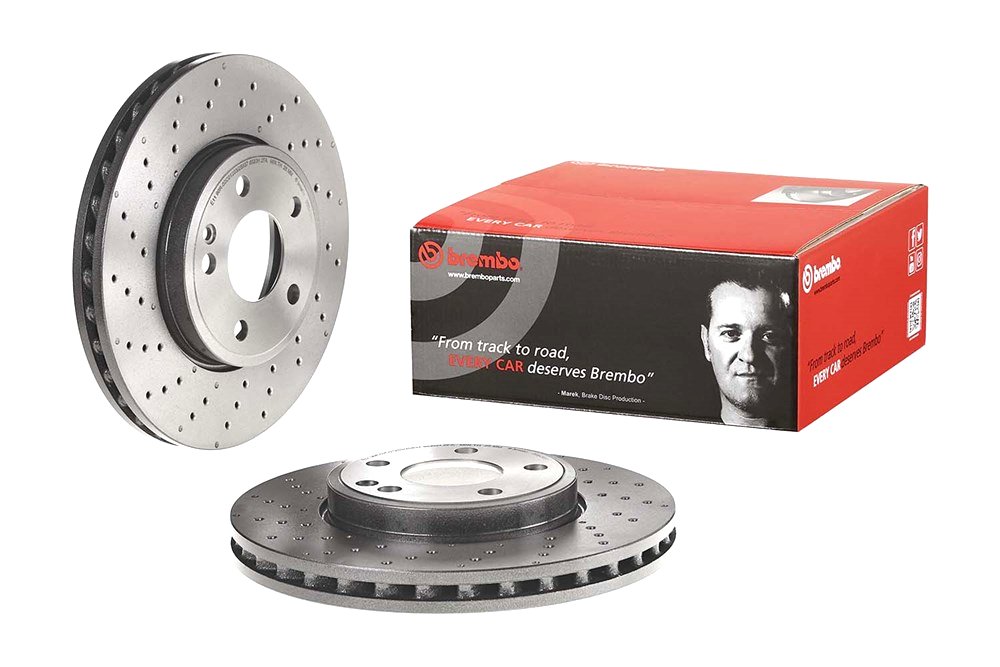 BREMBO 09. b436.51 (0986479A02 / 09B43651 / 18208OE) диск тормозной передн. с уф покрытием mercedes-benz (Комплект 2 штуки)