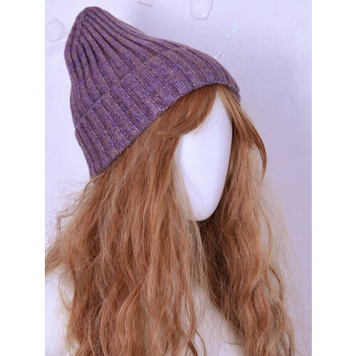 фото Шапка бини yana beregovaya, размер 50-56, лиловый